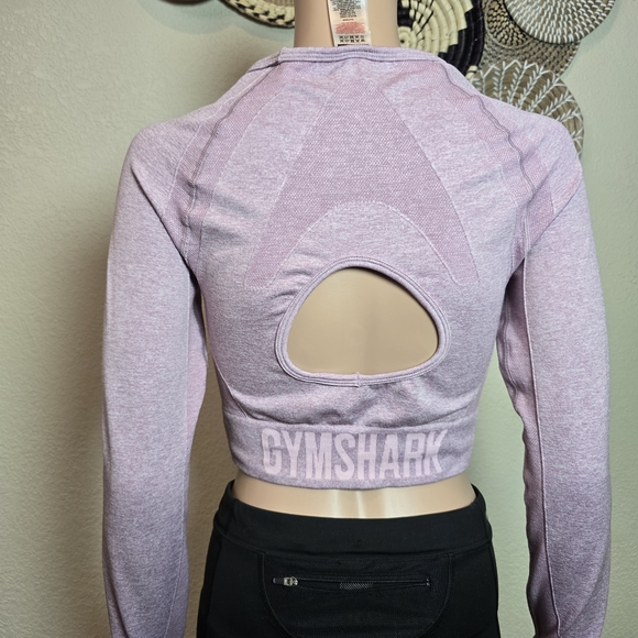 Gymshark Lavender Long Sleeve Crop Top - Picture 2 of 11